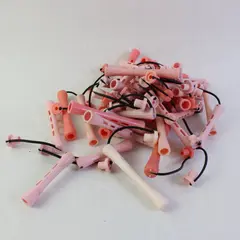 Lot of 40 Vintage Assorted Plastic Perm Rods Salon Hair Curlers