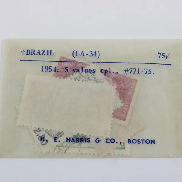 Lot of 5 Brazil 1954 Stamps Used SC #771-75