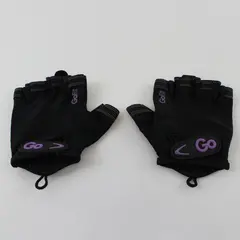 GoFit Black and Purple Cross-Training Gloves Women's Small