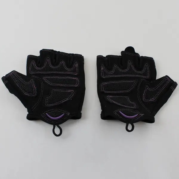 GoFit Black and Purple Cross-Training Gloves Women's Small
