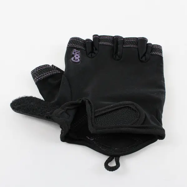 GoFit Black and Purple Cross-Training Gloves Women's Small