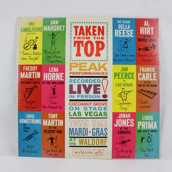 Taken From The Top Peak Performances Recorded Live 12" Vinyl Record