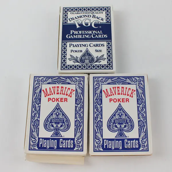 Lot of 3 Vintage Hoyle Playing Card Decks 2 Maverick 1 Diamond Back PGC