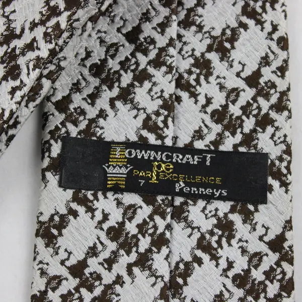 Lot of 4 Men's Brown Patterned Neckties Lucarelli Towncraft Mixed Brands