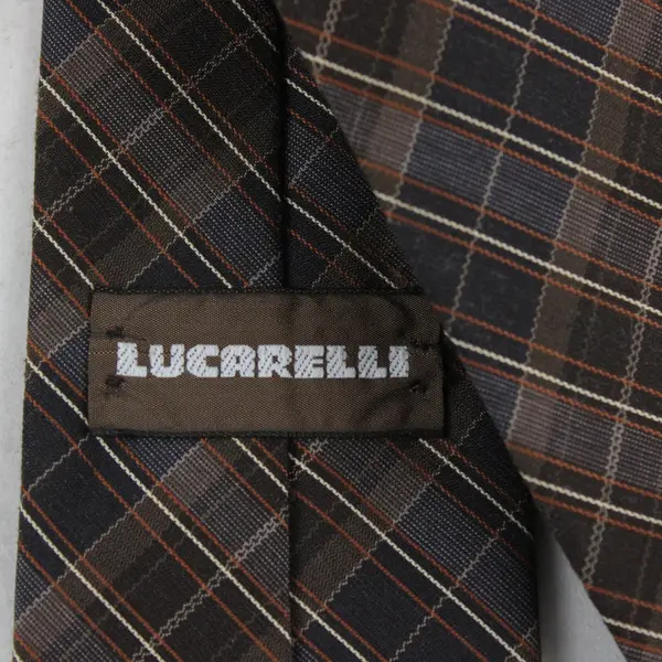 Lot of 4 Men's Brown Patterned Neckties Lucarelli Towncraft Mixed Brands