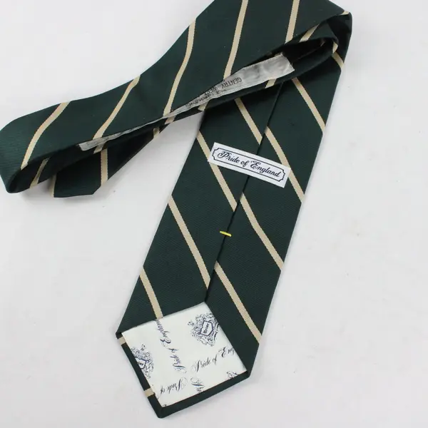 Lot of 4 Men's Neck Ties Assorted Green Black Ivory Mixed Brands