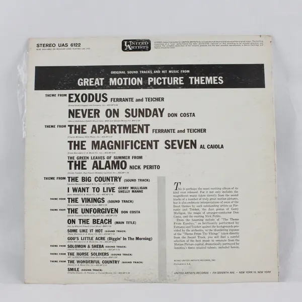 United Artists Original Sound Tracks & Hit Music Motion Picture Themes UAS 6122