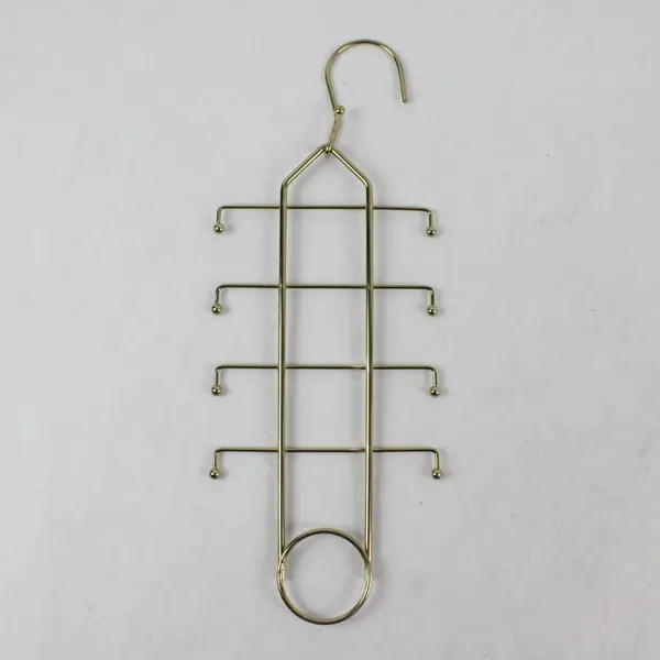 Gold Metal Tie & Accessory Hanger Multiple Hooks Closet Organizer
