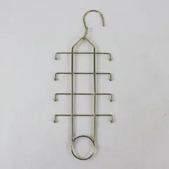 Gold Metal Tie & Accessory Hanger Multiple Hooks Closet Organizer