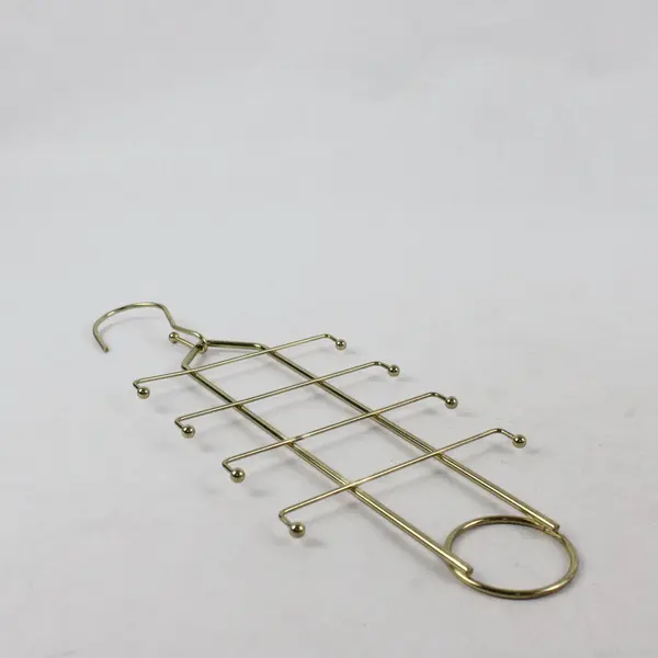Gold Metal Tie & Accessory Hanger Multiple Hooks Closet Organizer