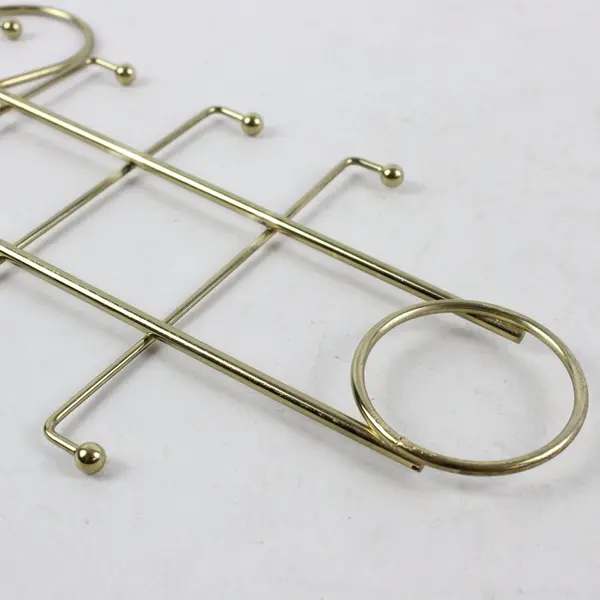 Gold Metal Tie & Accessory Hanger Multiple Hooks Closet Organizer