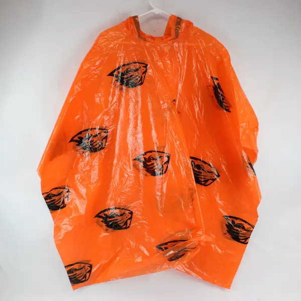 OSU Beavers Orange Plastic Rain Ponchos NCAA Used