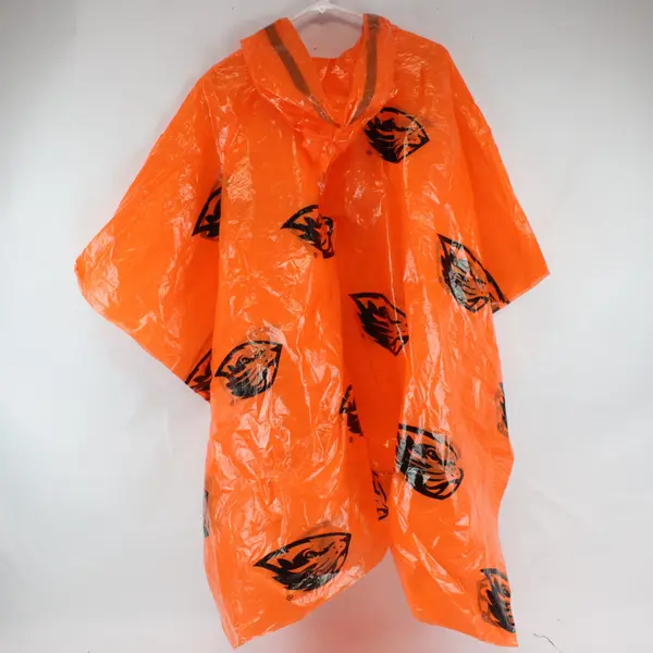 OSU Beavers Orange Plastic Rain Ponchos NCAA Used