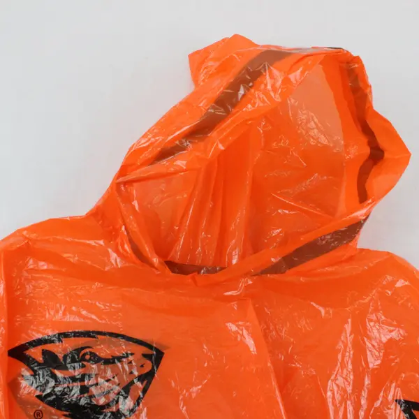 OSU Beavers Orange Plastic Rain Ponchos NCAA Used