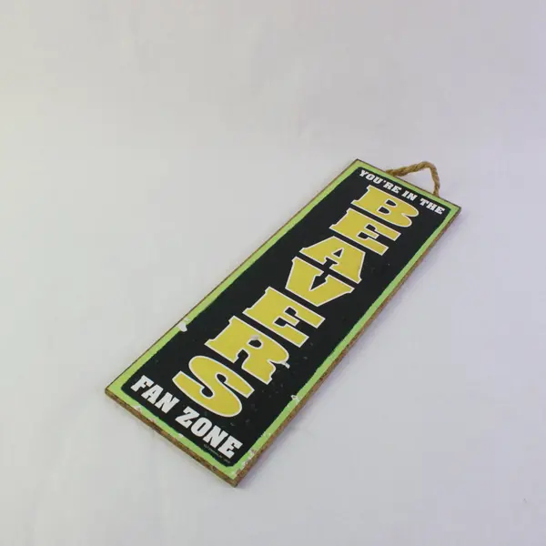 SJT Enterprises You're in the Beavers Fan Zone Wooden Sign Green Yellow