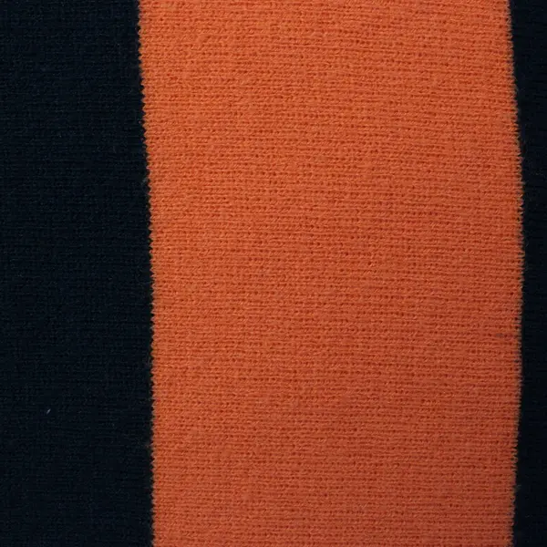 Black Orange Striped Scarf Women's Accessory 66x8 Pre-Owned
