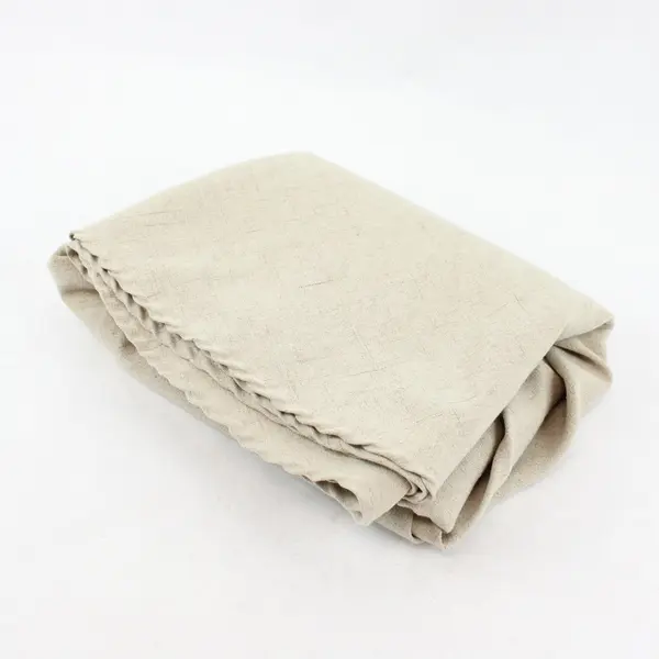Solid Beige Circular Tablecloth 72"
