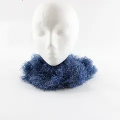 Blue Eyelash Yarn Scarf Soft Lightweight Pre-Owned