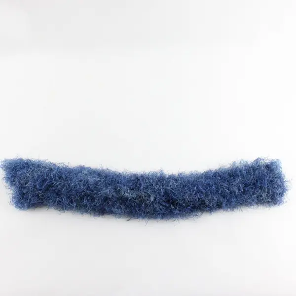 Blue Eyelash Yarn Scarf Soft Lightweight Pre-Owned