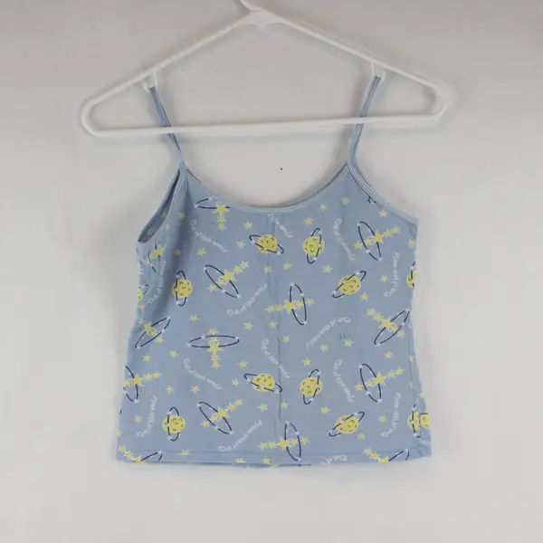 Ray Sahranavard Out of This World Space-Themed Cropped Pajama Tank Women's Med