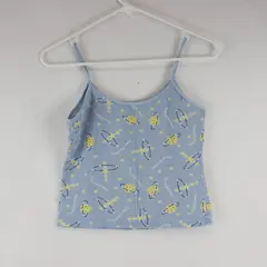 Ray Sahranavard Out of This World Space-Themed Cropped Pajama Tank Women's Med