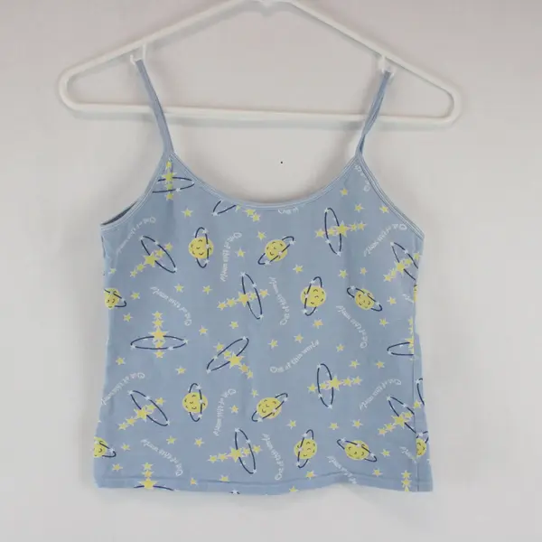 Ray Sahranavard Out of This World Space-Themed Cropped Pajama Tank Women's Med