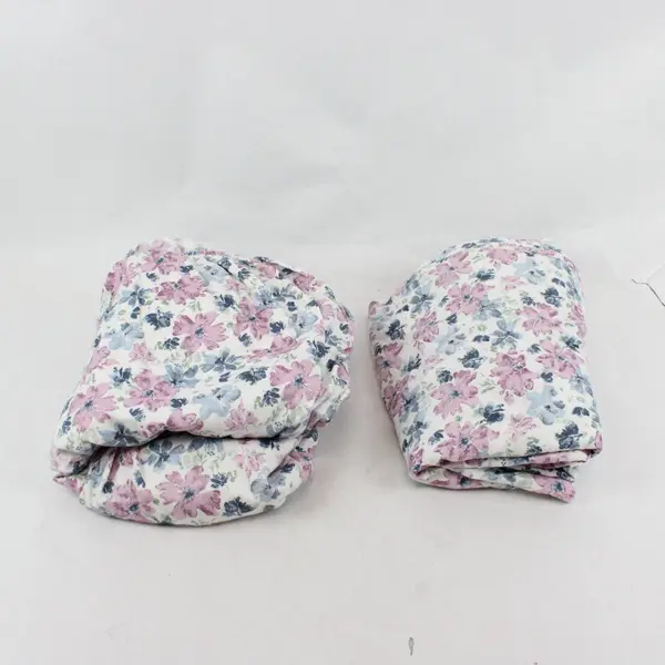 Better Homes and Gardens Pink and Blue Floral Pattern King Flat Fitted Sheet Set