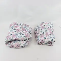 Better Homes and Gardens Pink and Blue Floral Pattern King Flat Fitted Sheet Set