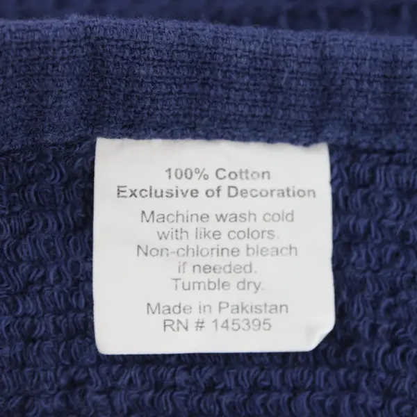 Statue of Liberty Embroidered Blue Cotton Tea Towel
