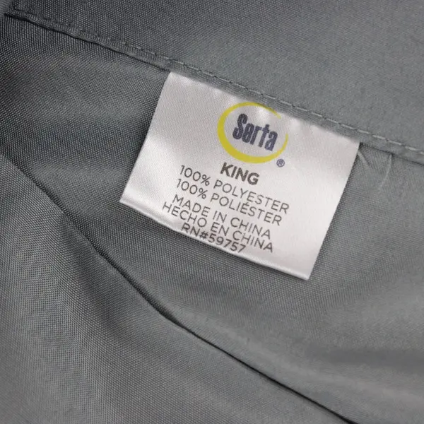 Serta King Solid Gray Sheet Set with King Pillowcase