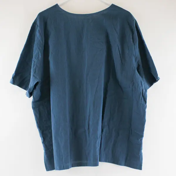 Womens Plus 3XL Teal Short Sleeve Blouse Top Relaxed Fit Pre-Owned