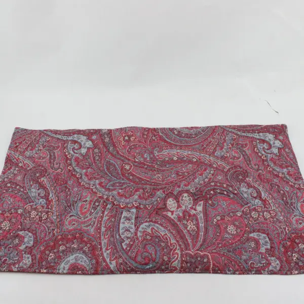 Set of 2 Nolita Red and Blue Paisley Quilted King Pillow Shams