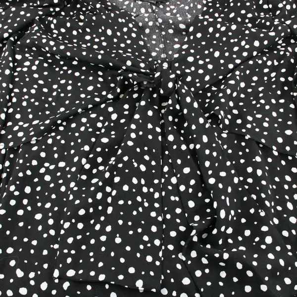  ELOQUII Elements Women's Plus Size Tie Front Dot Print Dress Plus Size 26