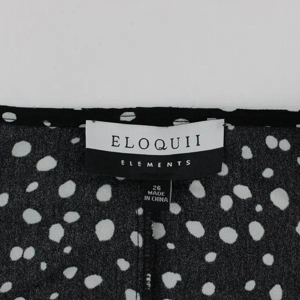 ELOQUII Elements Women's Plus Size Tie Front Dot Print Dress Plus Size 26