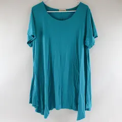 Larace Women's  Teal Blue Size 3X Short-Sleeved Blouse Lightweight Casual 
