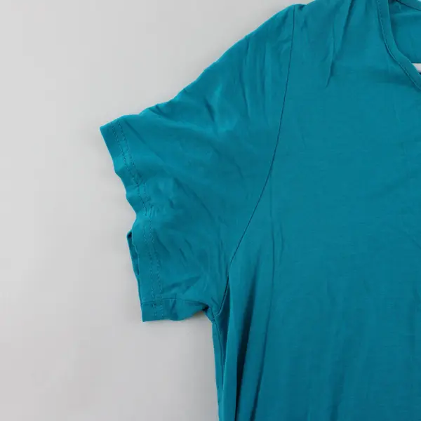 Larace Women's  Teal Blue Size 3X Short-Sleeved Blouse Lightweight Casual 