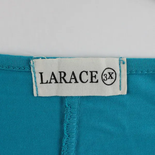 Larace Women's  Teal Blue Size 3X Short-Sleeved Blouse Lightweight Casual 