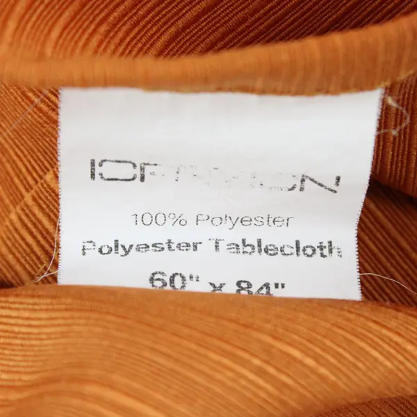 IOFRYION Textured Orange Rectangle Tablecloth 60"x84"