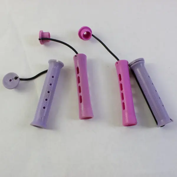 Lot of 55 Vintage Purple Plastic Perm Rods Hair Curlers