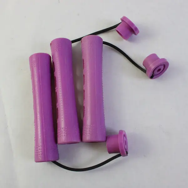 Lot of 61 Vintage Purple Plastic Perm Rods Hair Curlers