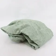 Sage Green Leaf Print Circular Tablecloth 148"