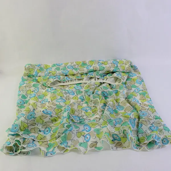 Worthington Blue Green Floral Sheer Midi Skirt Approx 6 Petite