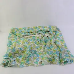 Worthington Blue Green Floral Sheer Midi Skirt Approx 6 Petite