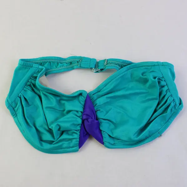 Vintage Rose Marie Reid Teal Purple Strapless Bikini Top Women's Small
