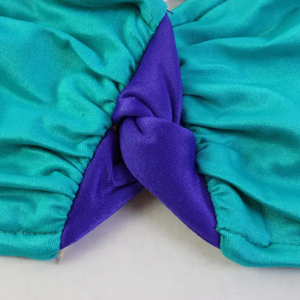 Vintage Rose Marie Reid Teal Purple Strapless Bikini Top Women's Small