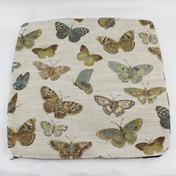 Large Vintage Tapestry Butterflies Square Cushion/Pillow Cover, 21"x21" 