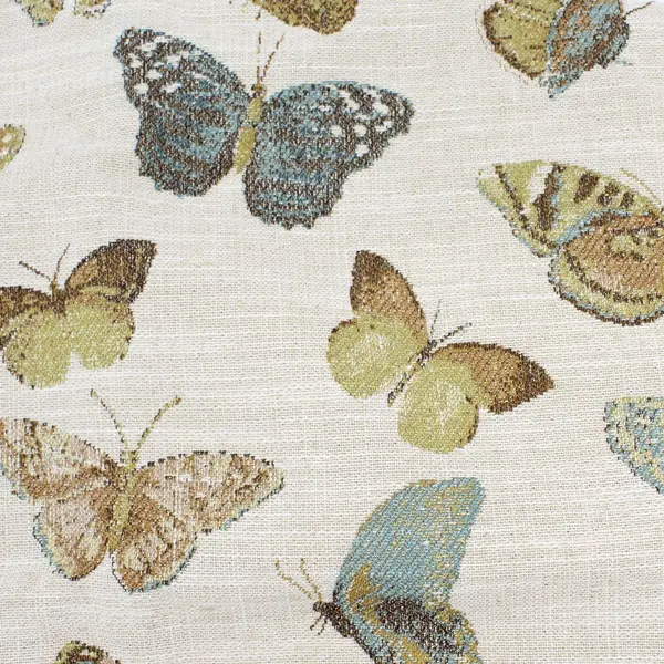 Large Vintage Tapestry Butterflies Square Cushion/Pillow Cover, 21"x21" 