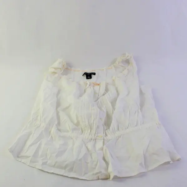 GAP Embroidered Sheer White Sleeveless Pajama Top Women's Medium