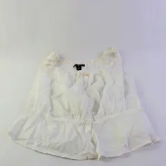 GAP Embroidered Sheer White Sleeveless Pajama Top Women's Medium