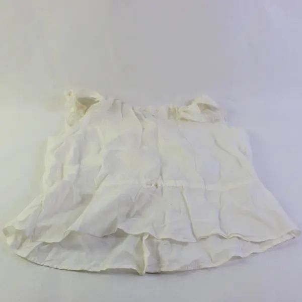 GAP Embroidered Sheer White Sleeveless Pajama Top Women's Medium